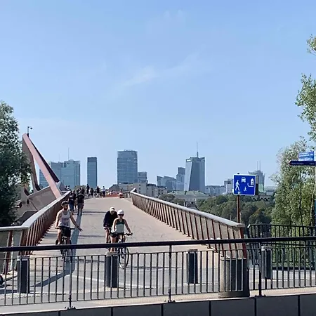 Apartament Nad Wisla Spacerem Do Centrum I Starego Miasta Warschau Exterior foto